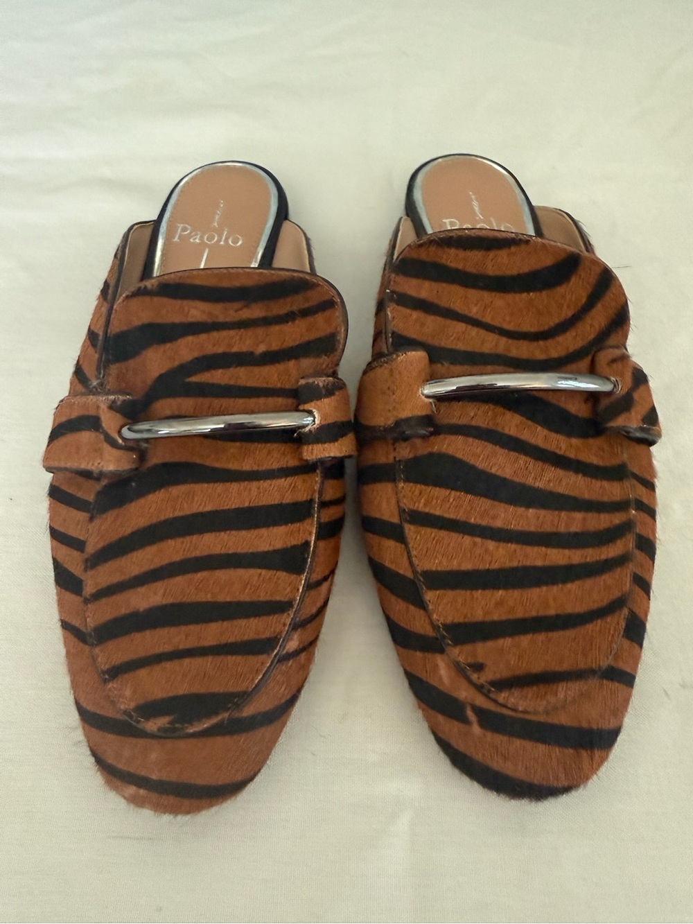 Paolo Tiger-Stripe Brown and Black Slip-On Loafers